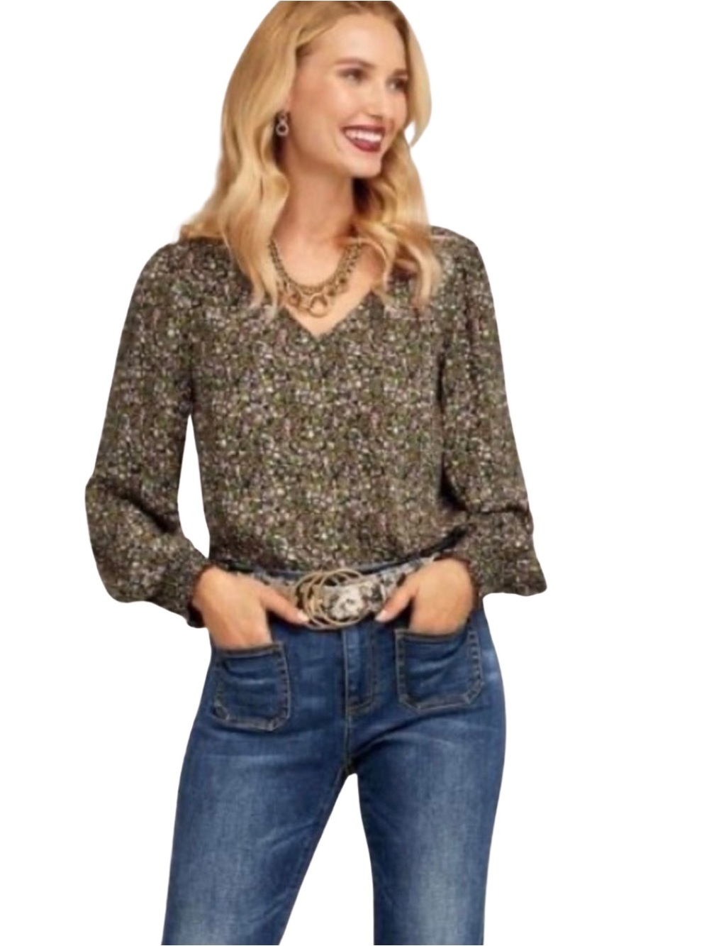 CAbi Chorus Blouse (style 4161) size small, like new